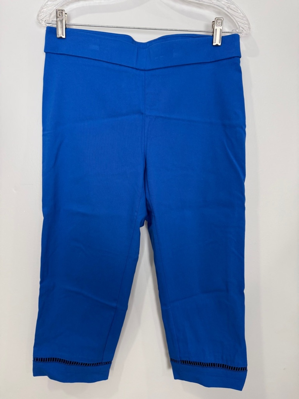Women's Bright Blue Cropped Capri Pants